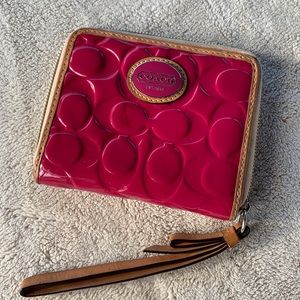 Coach Pink  Payton Embossed Logo wallet